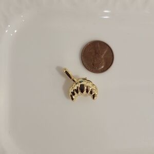 Golden croissant charm/pendant